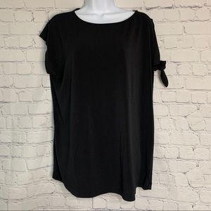 Worthington Black Top With Arm Tie Detail Large